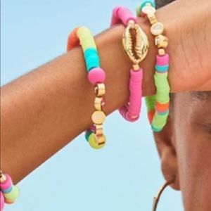 Lilly Pulitzer bracelets set of 3 beaded love 🐚